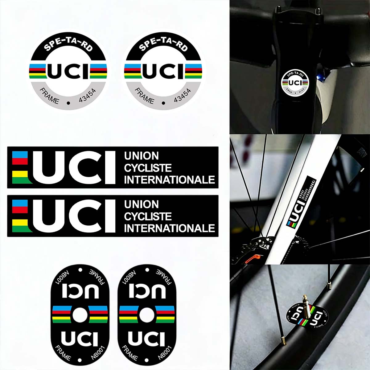 Mountain Biking Uci - Adesivi decorativi per ciclismo stile UCI,