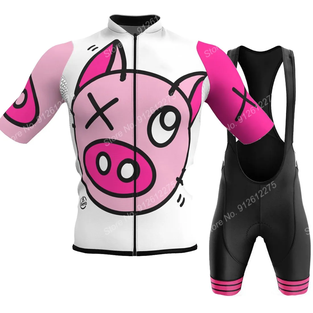 Mountain Biking Pants For Men - Set Cartoon Comic Pig 2023 Maglia