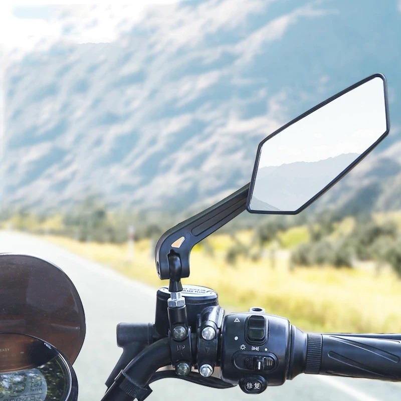 Mountain Biking Definition - Specchietto retrovisore con lente piatta ad