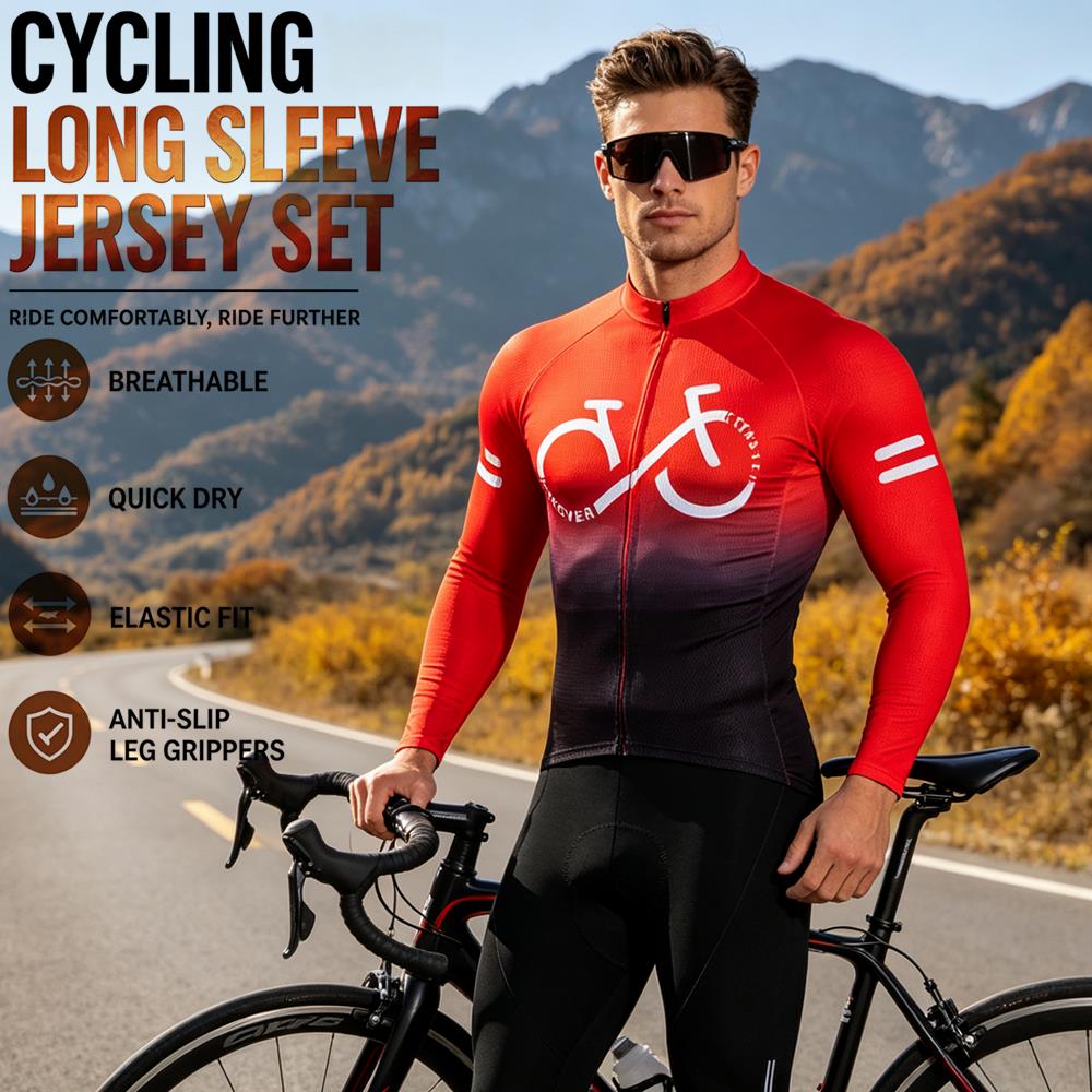 Mountain Biking Pants For Men - Completo da Ciclismo Primaverile Autunnale, Set