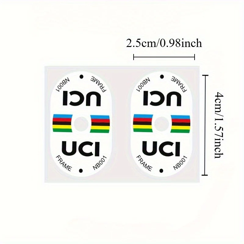 Mountain Biking Uci - 2 adesivi per valvole certificati UCI
