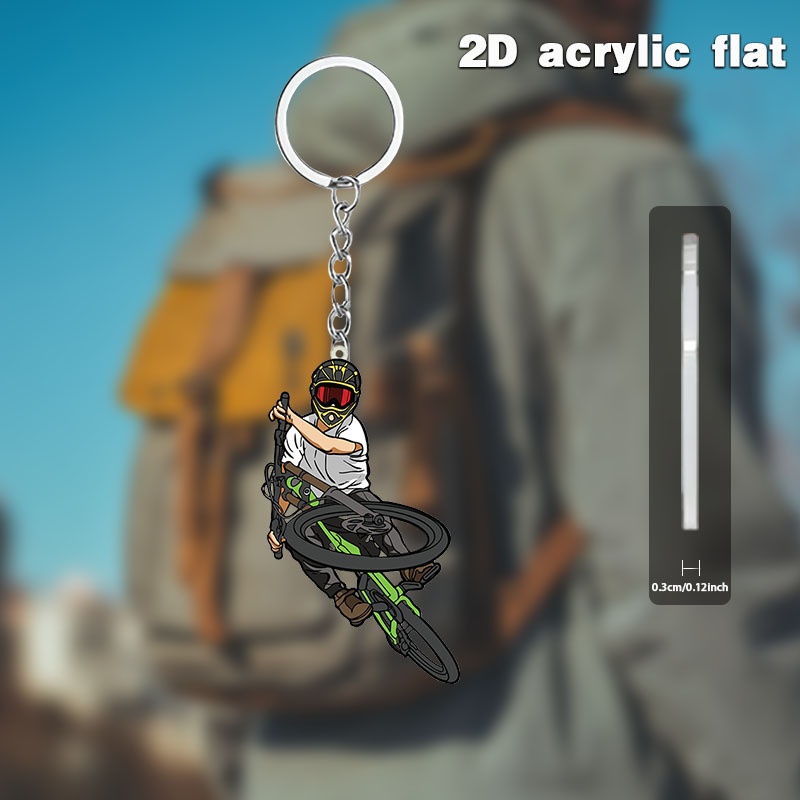 Portachiavi in acrilico con at - Mountain Biking Extreme recensione e prezzo